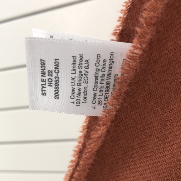 NWT Madewell Fringed Scarf camel tan dried cedar rosewood - Picture 6 of 8